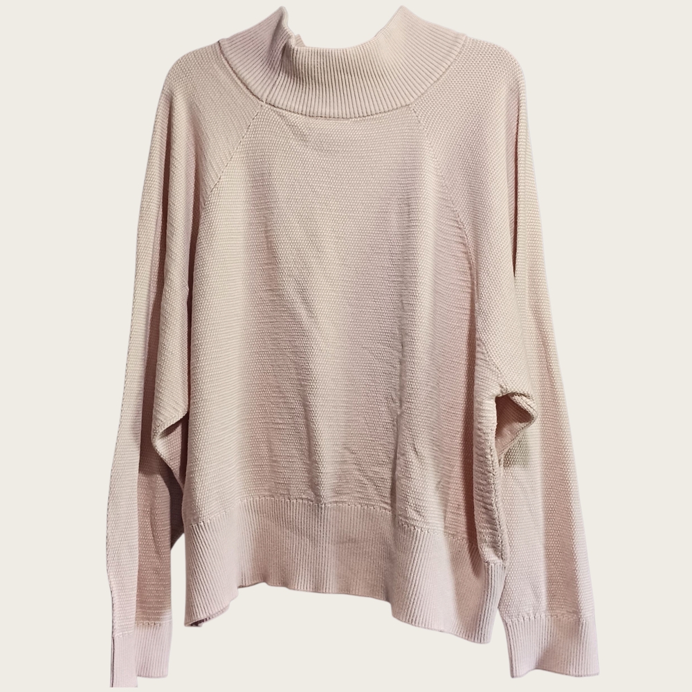 Varley Set Soft Pink Woven Crew Neck Sweater And Sweat Pant | Size Medium